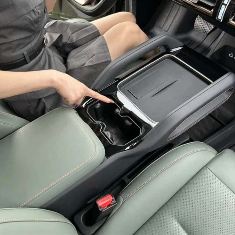 For Chery Jaecoo 6 J6 ICAR 03 2024-2026 ABS Black Center Console Cup Holder Organizer Interior Car Accessories