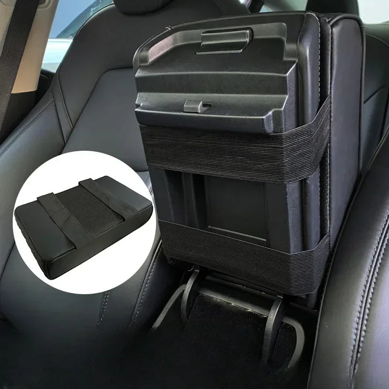 Auto Center Console Armrest Cushion With 2 Cup Holder PU Leather Armrest Pad Portable Car Amrest Pillow Cover Height Pad