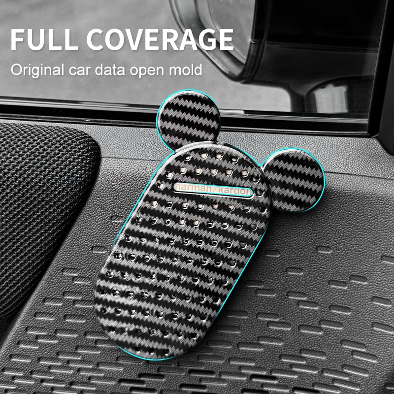Car Door Audio Decoration Shell For Mini Cooper E/SE J01 EV Aceman J05 2024 2025 ABS Door Speaker Cover Car Interior Accessories