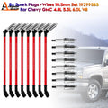 Areyourshop 8x Spark Plugs +Wires 10.5mm Set 19299585 For Chevy GMC 4.8L 5.3L 6.0L V8
