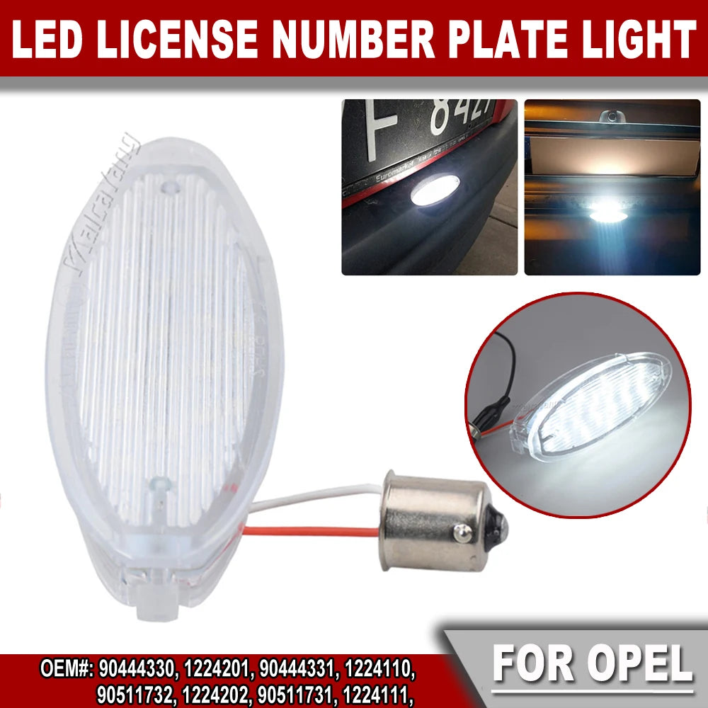 Car LED License Plate Light Lamp For Opel Astra F hatchback Corsa B Vectra B Astra Classic Corsa A-B Zafira-A