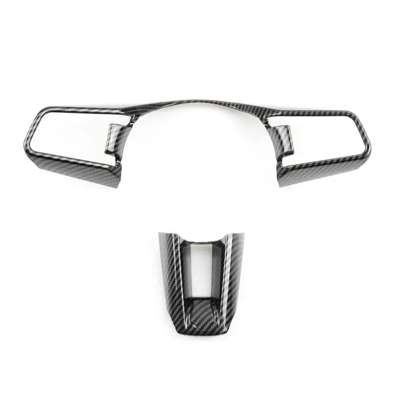 For Porsche Cayenne 2022 2023 Car Styling Interior Steering Wheel Cover Frame Trim Accessories Carbon Fiber Texture