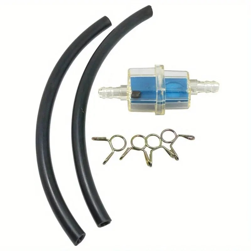 6MM Motorcycle Dirt Bike ATV Scooter Fuel Tank Petcock Valve Switch Inner Filter Gasoline Petrol Line Hose Tube Clips 50-200CC