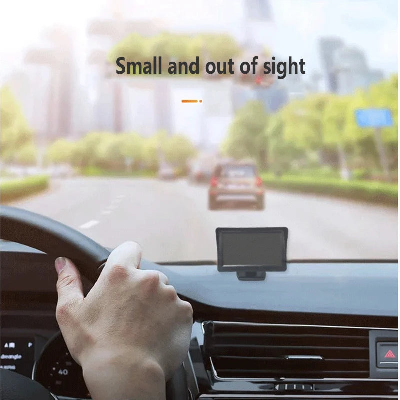 Car monitor 4.3-inch screen, used for rear-view reversing camera TFT 12LCD display high-definition digital color 4.3-inch.