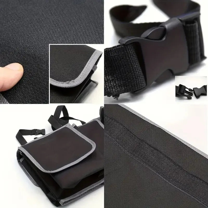 Car Organizer Trunk Storage Bag with 4 Pockets Multi-Functional Car Trunk Organizer, Backseat Storage Bag with Adjustable Straps