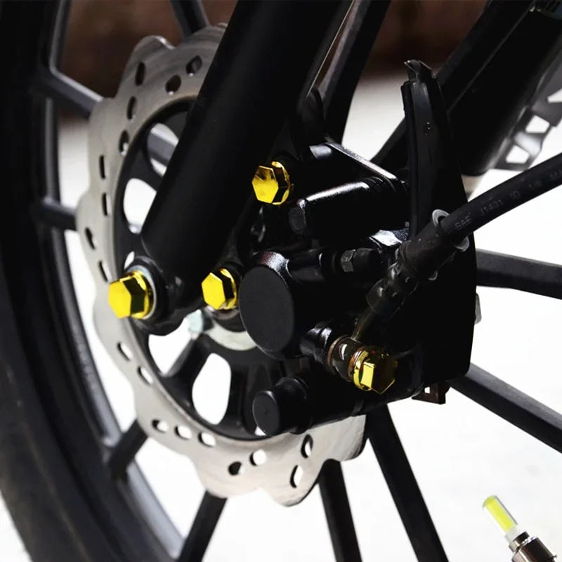 Juego de 30 accesorios para motocicleta, cabeza de tornillo, tuerca, tapa galvanizada, compatible con decoración.