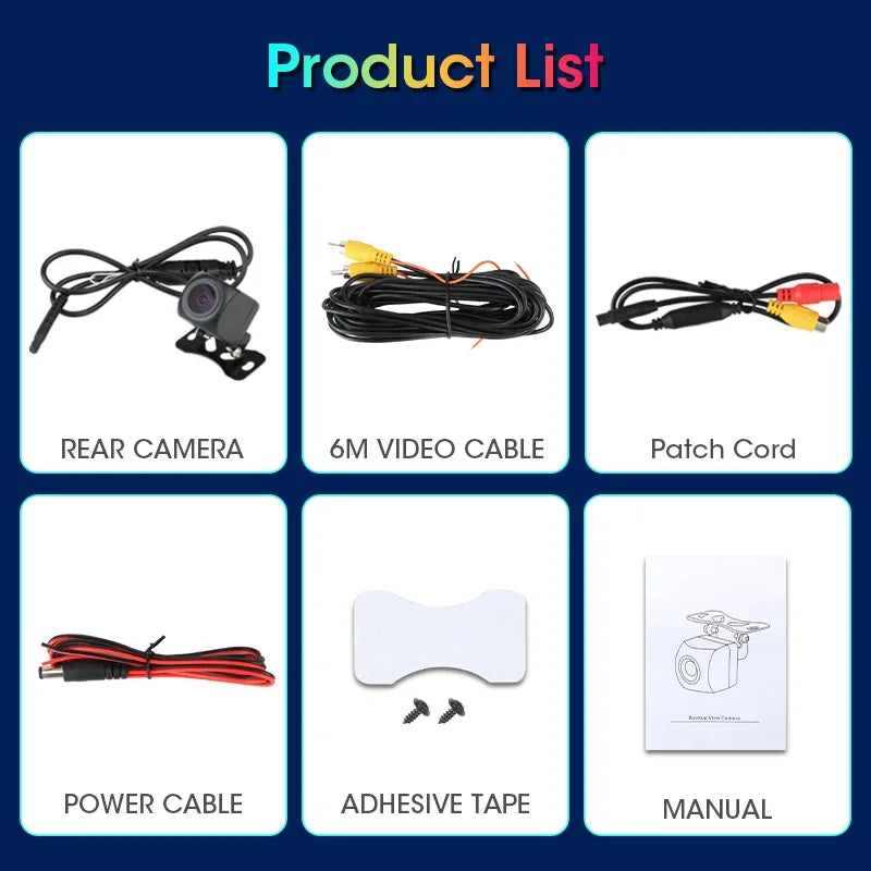 AHD 1080P Rear View Camera Fisheye Lens For DVR Dash Cam Car Radio MP5 Night Vision Reverse Camera 4 pin Waterproof NTSC PAL TVI