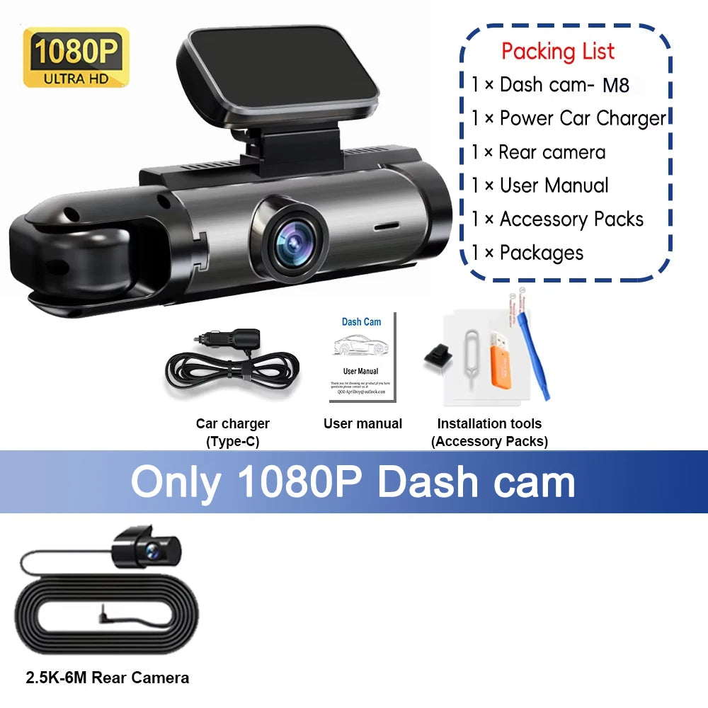1080P WIFI Dual camera Dash Cam for cars,Front And Inside,car camera with IR Night Vision,Loop Recording,wide angle Car DVR Came