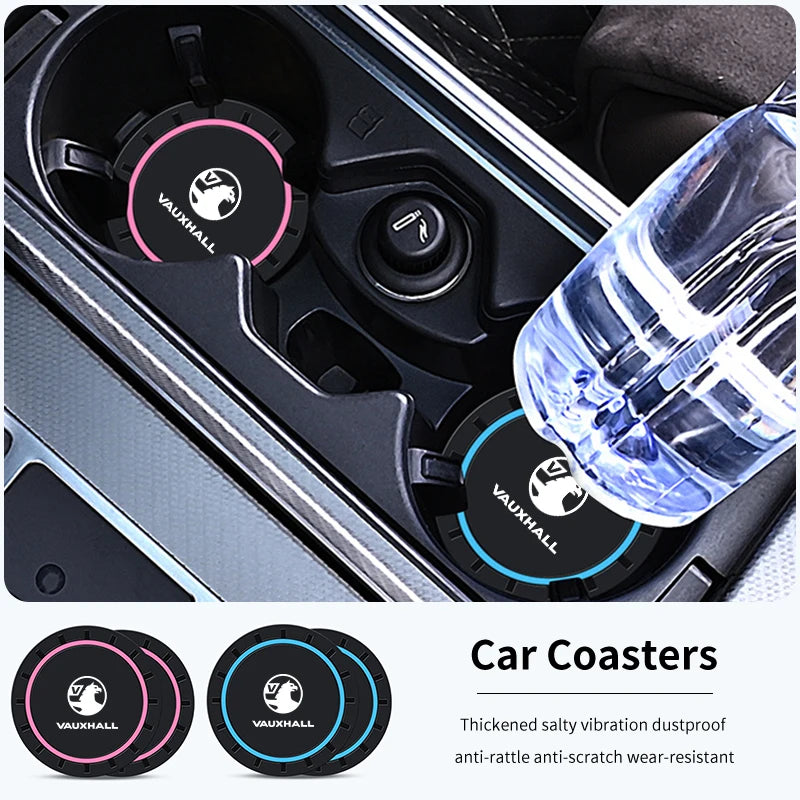 Car Cup Holder Coaster Auto Decoration Silicone Mat Accessories Interior For Vauxhall Corsa VXR Astra GTC Tigra Zafira Vectra