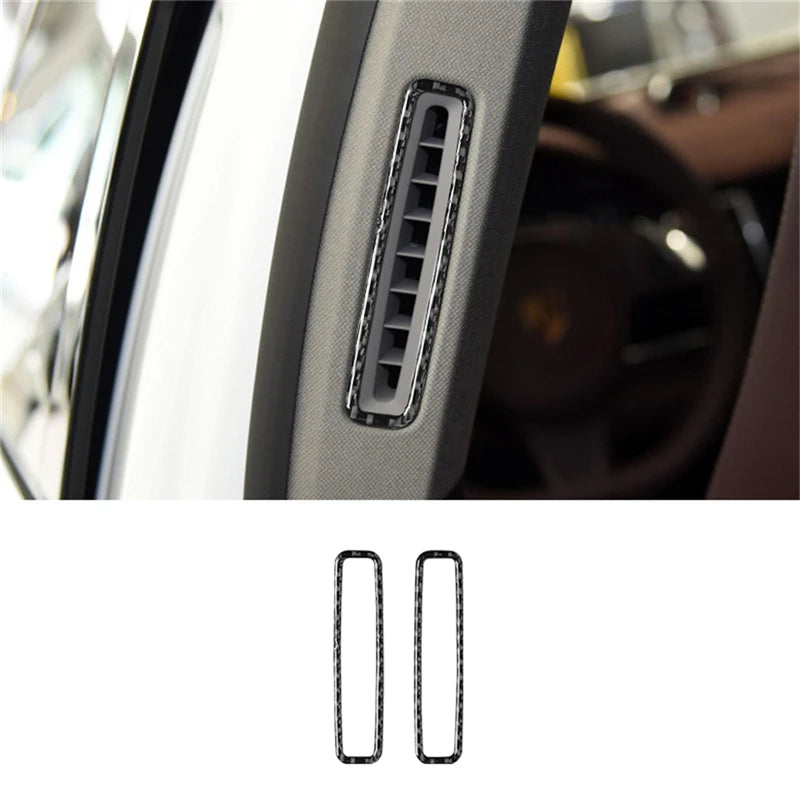 For Porsche Panamera 2010-2016 Car Accessories Carbon Fiber Interior Auto Gear Shift Panel Cover Frame Trim Sticker