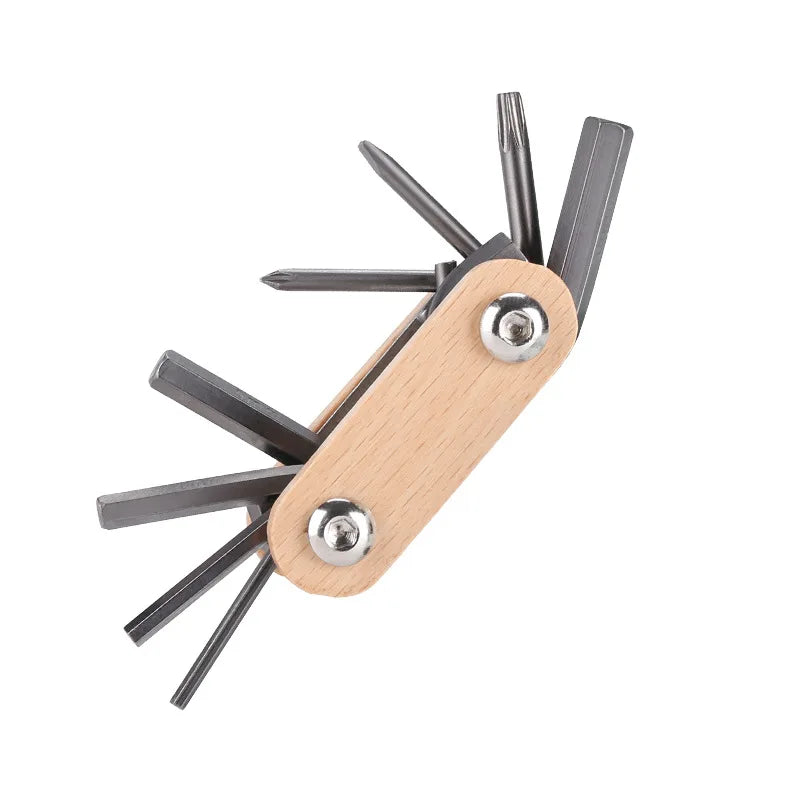 8-in-1 Bicycle Repair Tool Mini Repair Mountain Road Bike Multifunctional Screwdriver Folding Combination Hex Wrench Tools