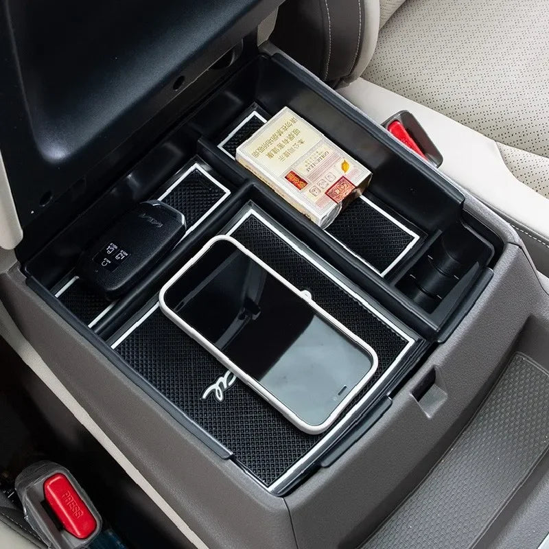 For Kia Carnival Sedona KA4 2021 2022 2023 2024 2025 1pc Car Interior Armrest Case Storage Box Sundries Tidying Tray Accessories