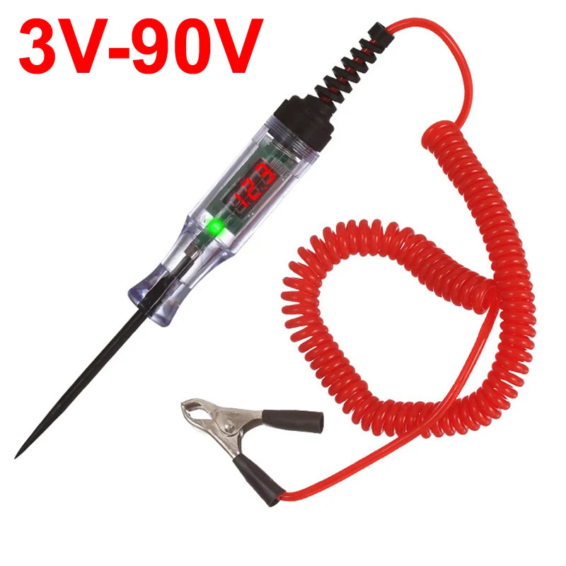LCD digital 3V 6V 12V 24V Auto Car Truck Voltage Circuit Tester Diagnostic Probe Test Pen Light Electric Measuring Repair Tools
