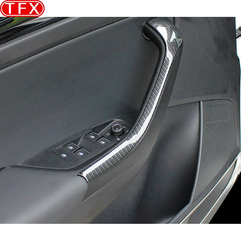 For Skoda Kodiaq 2017-2020 Car Door Interior Armrest Sequin Modified Door Panel Handle Trim Strip Cover ABS Auto Accessories