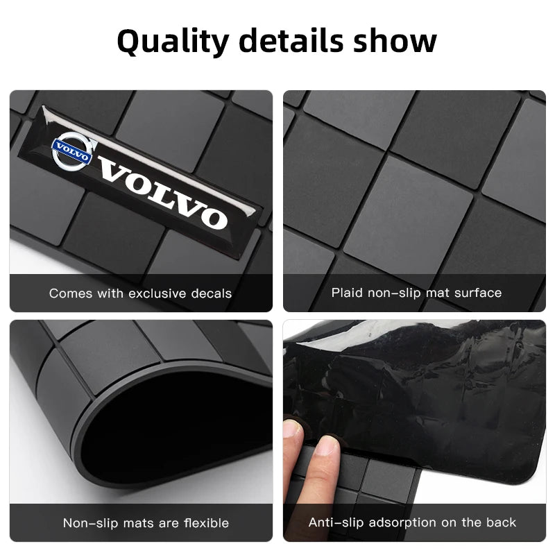 Car Interior Dashboard Non Slip Mat Pad Auto Accessories For Volvo Rdesign XC90 V90 V60 XC60 XC40 V40 EC40 EX40 S60 S90 V70 EX90