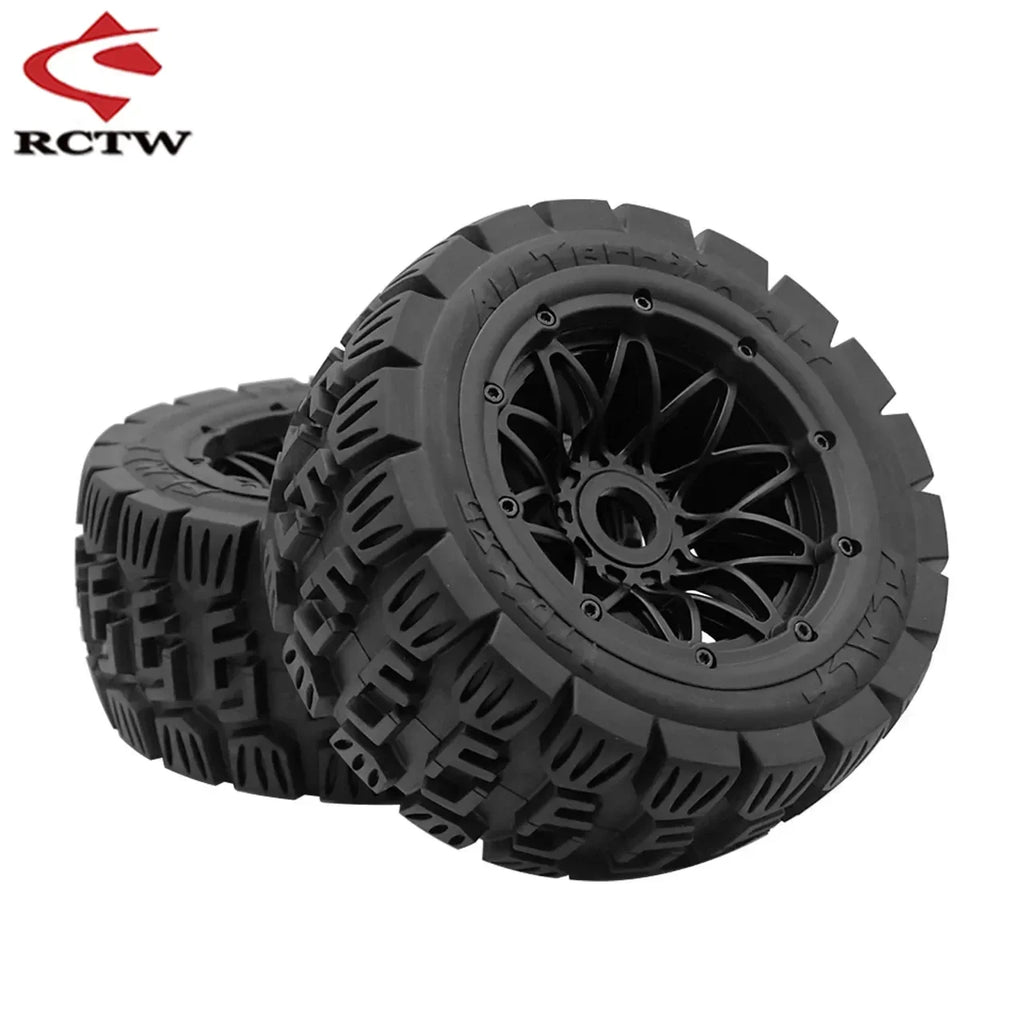 All Terrain Super Wear-resistant Complete Tyre Rear or Front Wheel Tire Set for 1/5 HPI ROFUN ROVAN KM BAJA 5B SS Rc Car Parts