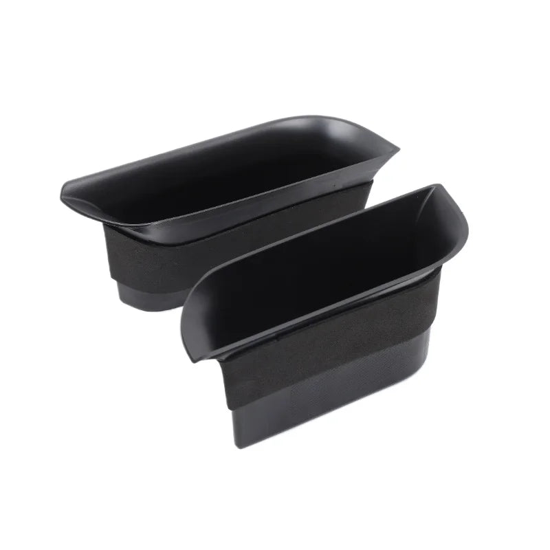 For Seat Leon 1P 2008-2012 ABS Black Car Front Door Handrail Sort Out Storage Box Interior Car Accessories