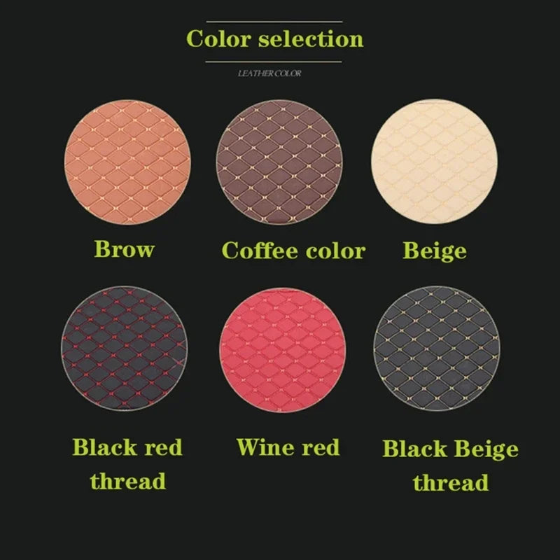 Car Floor Mats Universal 4 Pcs PU Leather Floor Mats Liners Non-Slip For Cars Truck SUV Front Rear Mats Foot Pad Car Accessories
