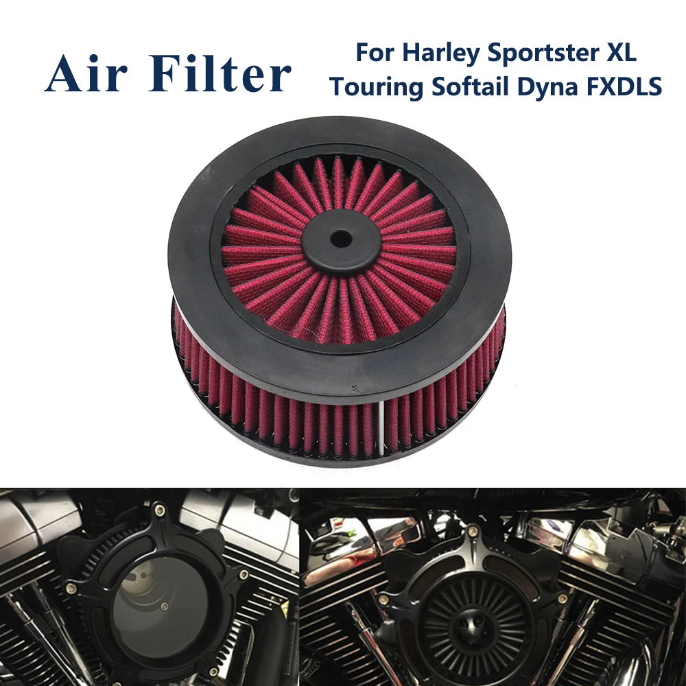 For Harley Sportster XL Touring Softail Dyna FXDLS Motorcycle High Flow Air Filter Engine Intake Cleaner Accessories