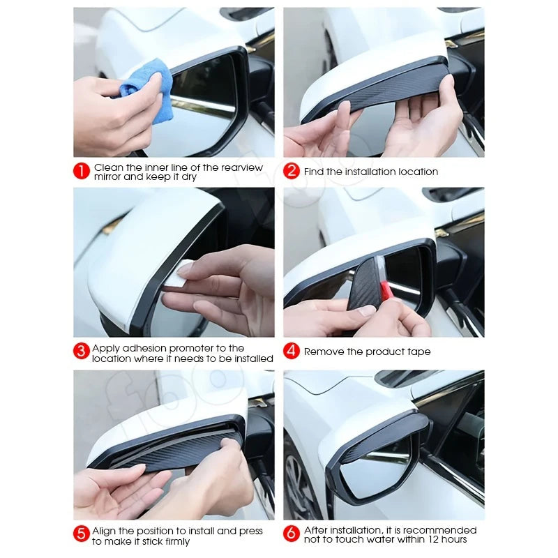 Car Rearview Mirror Eyebrow Rainproof Cover Accessories for Renault Megane 2 3 4 Twingo Clio Talisman Captur Trafic Kwid Fluence