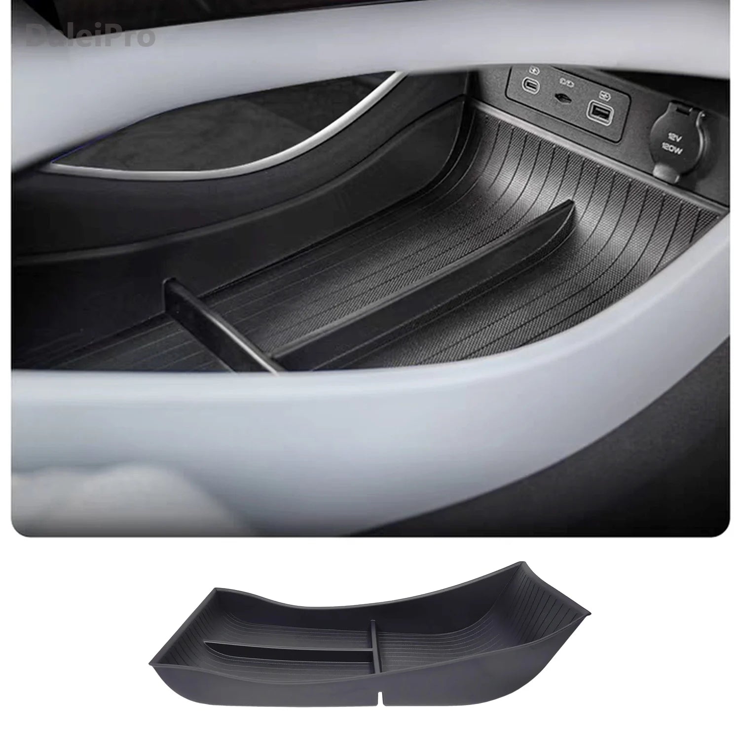 Car Center Console Organizer Tray For BYD Seal 2023 2024 Atto 4 EV Layered Storage Box Armrest Organizer Box TPE Car Accessories