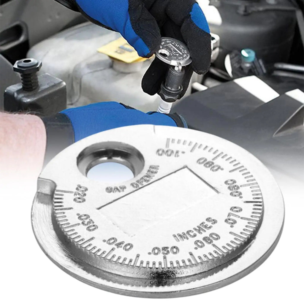 Medidor de bujías de 0,6-2,4 mm con forma de moneda para reparación de motores de automóviles y cortacéspedes.