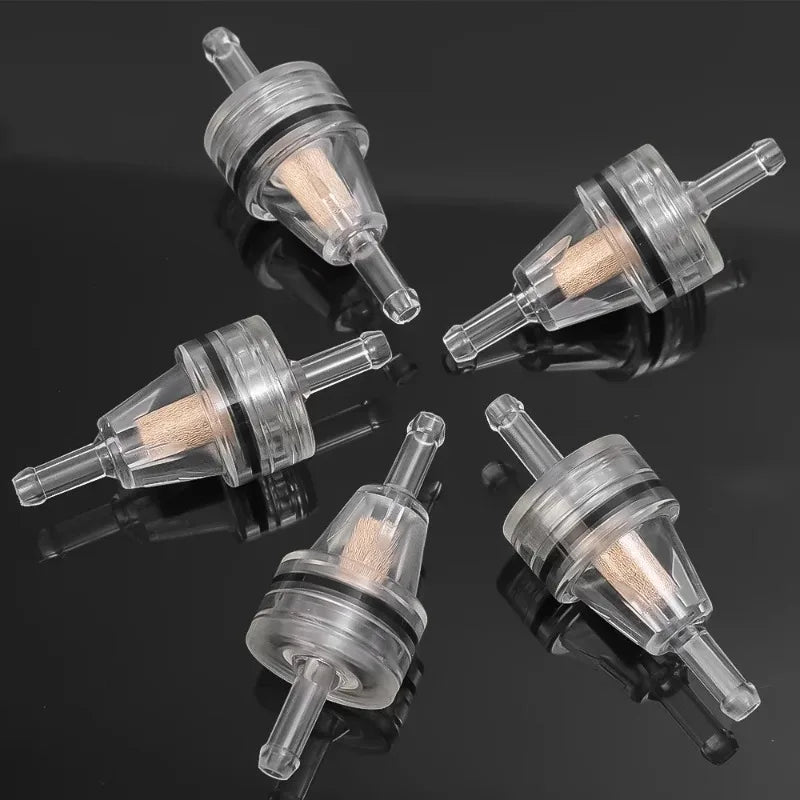 10-1pcs Motorcycle Fuel Filter Inline Gas Gasoline Filter for Dirt Pite Bike ATV UTV 1/4" Transparent Motorbike Accessories