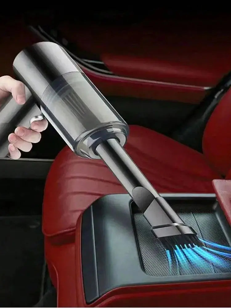 Portable Car Vacuum Cleaner Compact Convenient for Home Use Includes 4 Accessories Long Battery Life