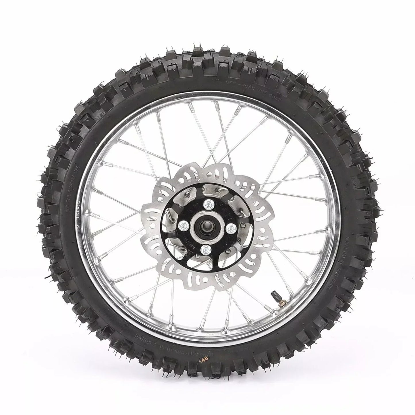 80/100-12 3.0-12 Rear Wheel Tire Rim & 14" Front Wheel 60/100-14 Tire 1.4x14 Rim for Dirt Pit Bikes Trail Bike Off Road