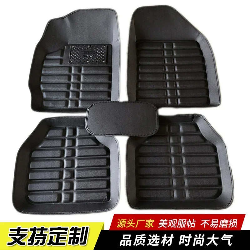 5pcs Premium Easy Clean  Waterproof Auto Foot Pad Universal Waterproof PU Leather Durable Car Floor Mats Car Interior Accessorie