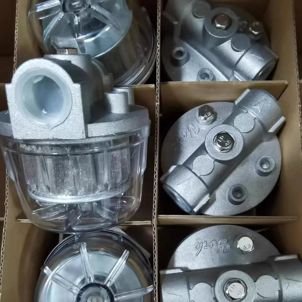 Oil Filter for Oil Burners Aluminium, Clear P.C. Cup 1/4‘ 3/8’1/2’ 3/4’1’Small Diesel Filter for 25L/H Boilers