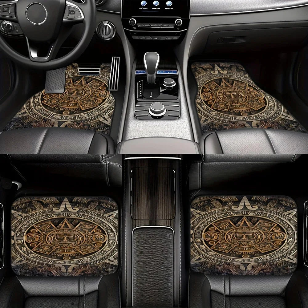 4PCS/Set Car Floor Mats Car Floor Protector Bohemia Carpet Rugs Universal Auto Foot Pad Set Auto Accessories Car Decoration