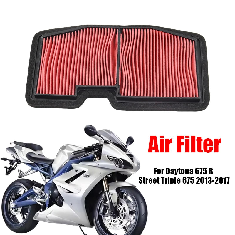 Motorcycle Air Filter Cleaner For Daytona 675 R Street Triple 675 2013 2014 2015 2016 2017 Performance