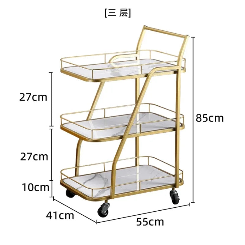 Barber Equipment Trolley Multi-purpose Cart Wheels Cosmetic Helper Hairdressing Salon Auxiliary Carro Belleza Medical Furniture