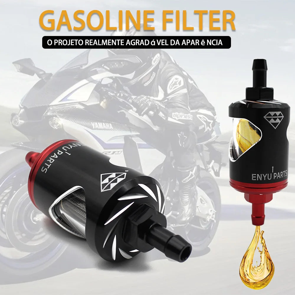Universal Motorcycle Fuel Filter Motorcycle Engine Inline Carb Gasoline Fuel Gas Filter Motorbike Motor Oil Filters