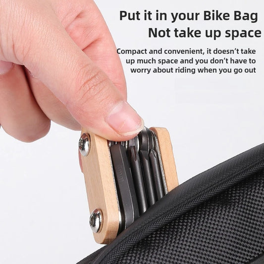 8-in-1 Bicycle Repair Tool Mini Repair Mountain Road Bike Multifunctional Screwdriver Folding Combination Hex Wrench Tools