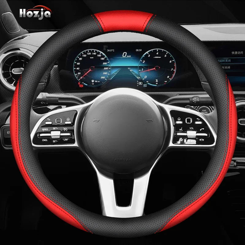 Large Size Bus Truck Steering Wheel Cover Leather Braid Cover for MAN TGS TGX E TGE CIT TGL TGM Auto Interior Accessories
