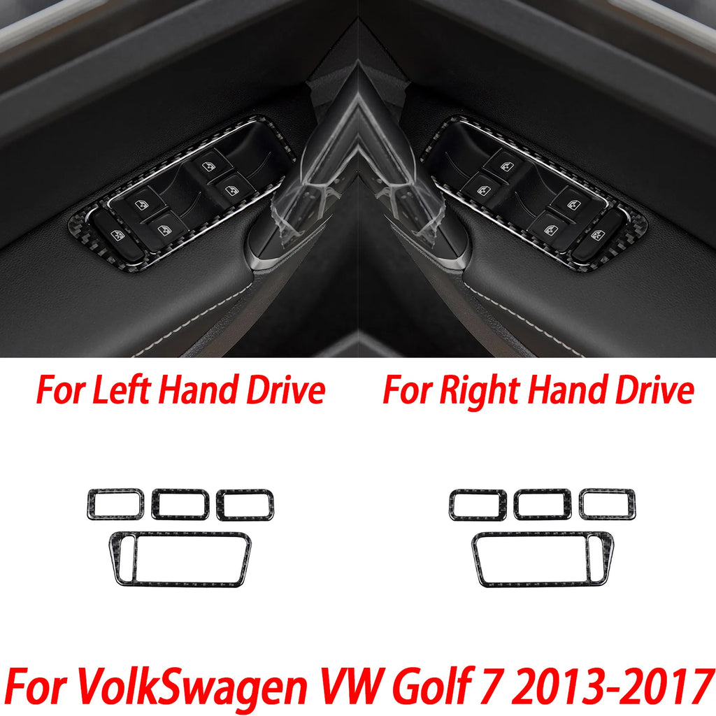 For VW Golf 7 GTI Mk7 2013-2017 Car Interior Accessories Cup Holder Frame Console AC CD Control Cover Gear Shift Panel Sticker