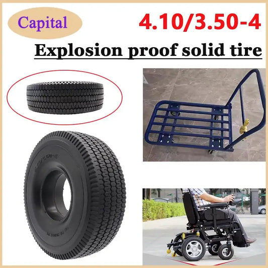 For electric tricycles, handcarts, and warehouse vehicles with 10 inch tires 4.10/3.50-4 solid tire modifications