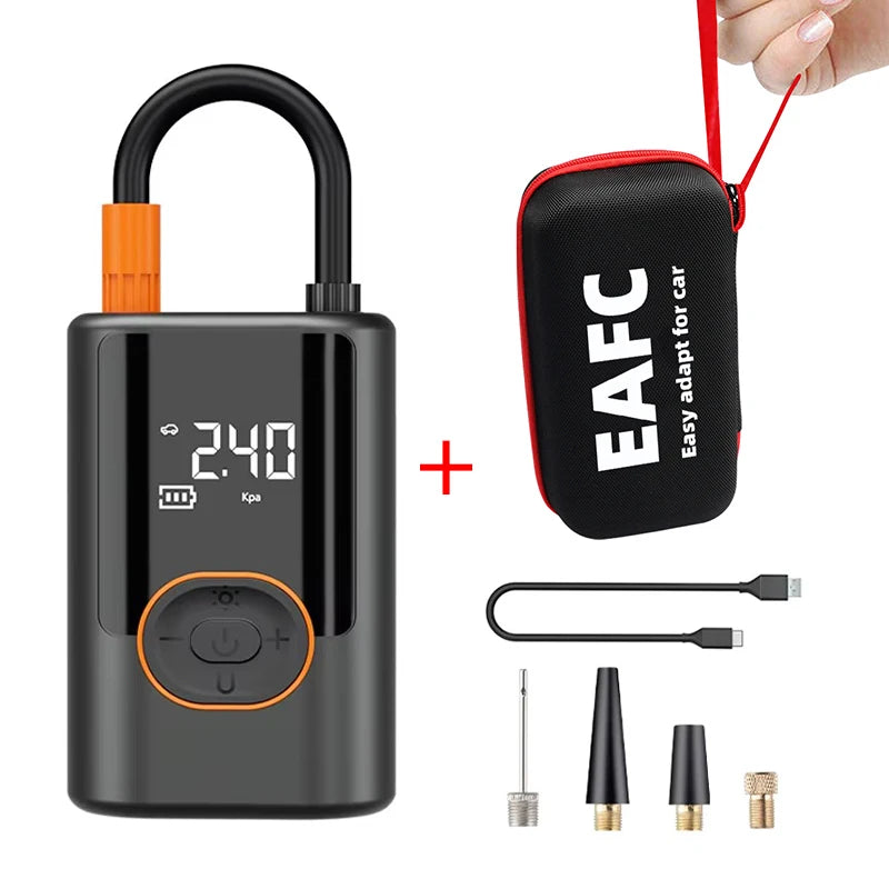 Wireless Car Air Compressor Air Pump Digital Display Electric Tire Inflator Pump for Motorcycle Bicycle AUTO Tyre with Lighting