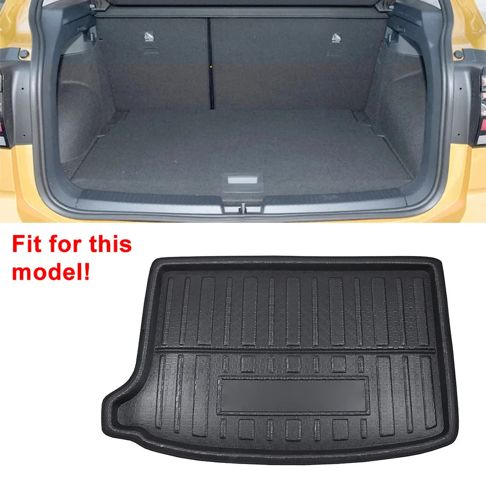Car Rear Trunk Mat for Volkswagen VW T-Cross C11 R-Line LWB 2019~2023 Custom Luggage Liner Tray Pad Boot Carg Cover Accessorise