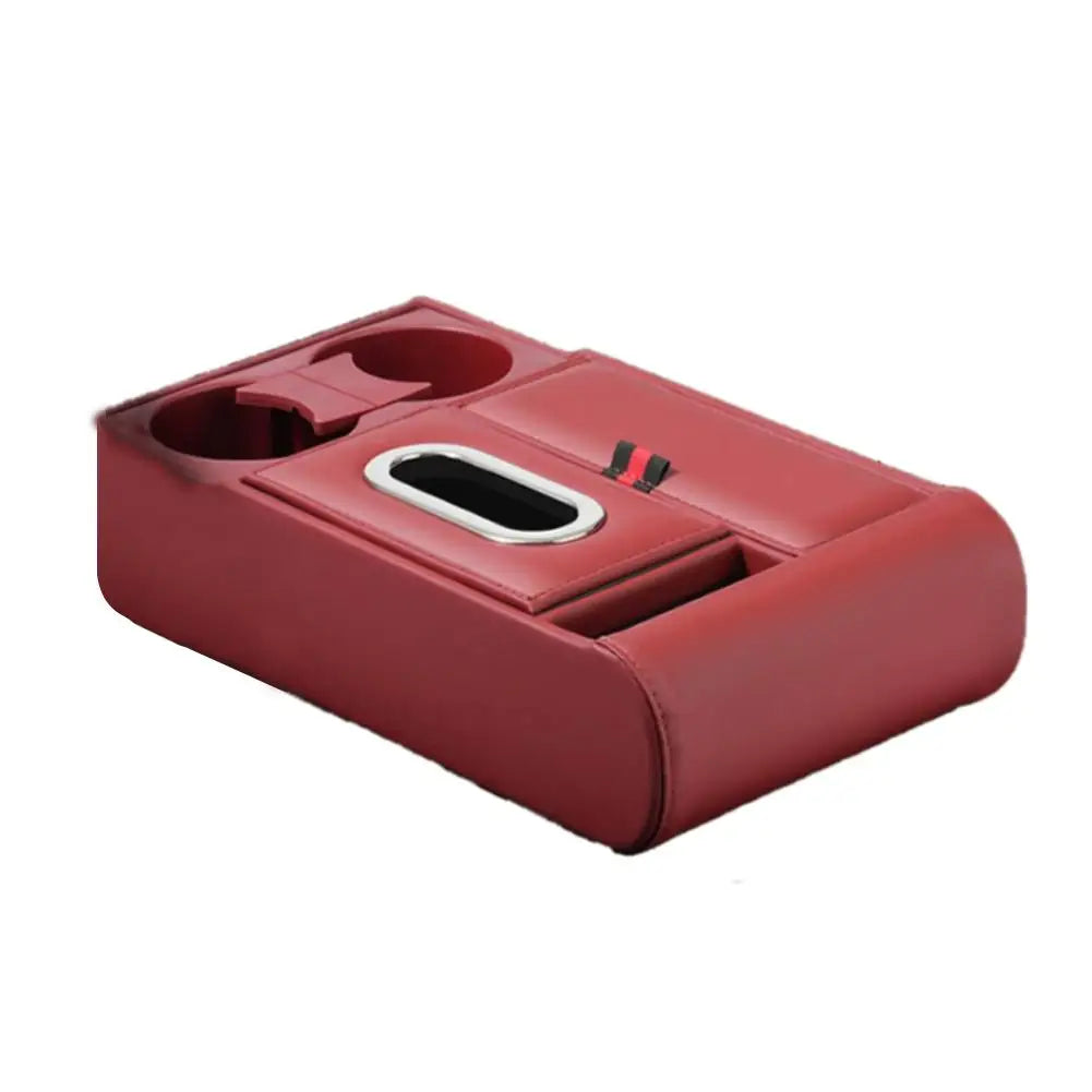 Car Armrest Box Organizer Luxury Storage Tray with Cup Holder Tissue Box Multifunction Center Console Accessories Auto Interior