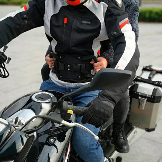 Motorcycle Rear Seat Protection Rope Harness Adjustable Length Safety Straps Belt Passenger Non-slip Strap For Motorbike
