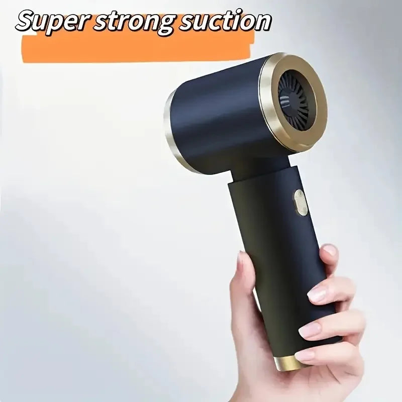 Portable mini vacuum cleaner for cars and homes - super powerful dual-purpose hair dryer/vacuum cleaner, rechargeable blower