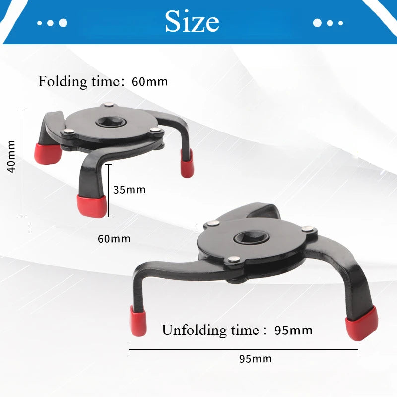 Universal 3 Jaw High Quality Oil Filter Remover Tool Cars Oil Filter Removal Tool Interface Special Tools Oil Filter Wrench Tool