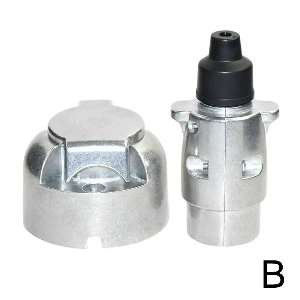 Trailer Truck Towing Electrics 12V Connector Durable 7 Pin Aluminium Alloy Plug  EU Plug Professional Replacement For Truck
