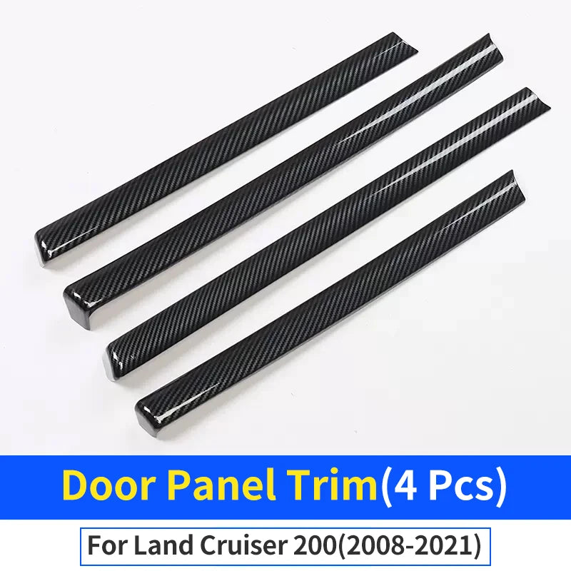 For 2008-2021 Land Cruiser 200 LC200 Interior Design Accessories Upgrade Decorative Car Door Carbon Fiber Texture Handle Panel