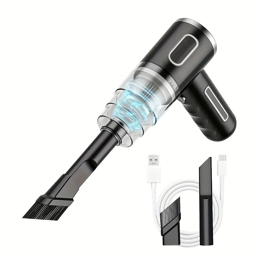 Portable Car Vacuum Cleaner, 3500Pa Suction Power, Handheld Design, USB Rechargeable, Suitable for Cleaning Cars and Homes