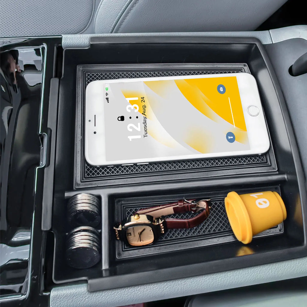 For 2025 Hyundai Tucson Center Console Organizer Tray Armrest Box Storage Interior Car Center Console Box Secondary Accessories