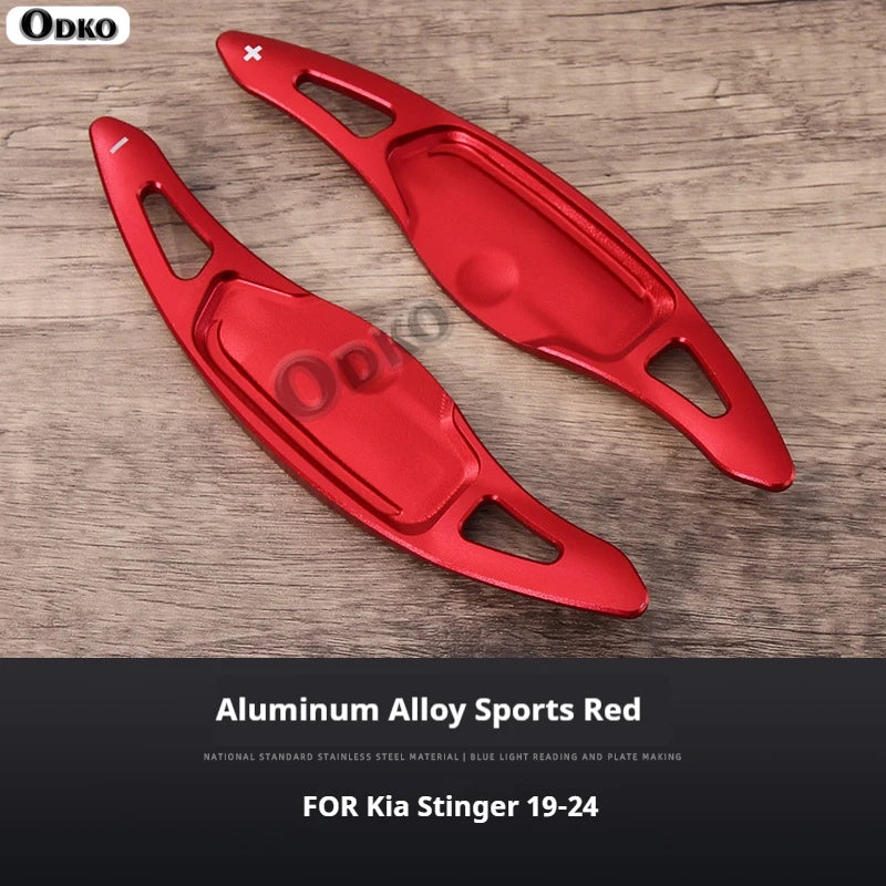 Accesorios interiores para Kia Stinger, aleación de aluminio, volante, palanca de cambios, extensión de palanca de cambios